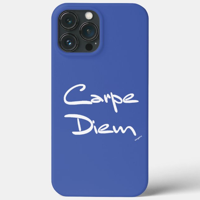 CARPE DIEM Preto Tipografia Branca Legal capas de  (Verso)