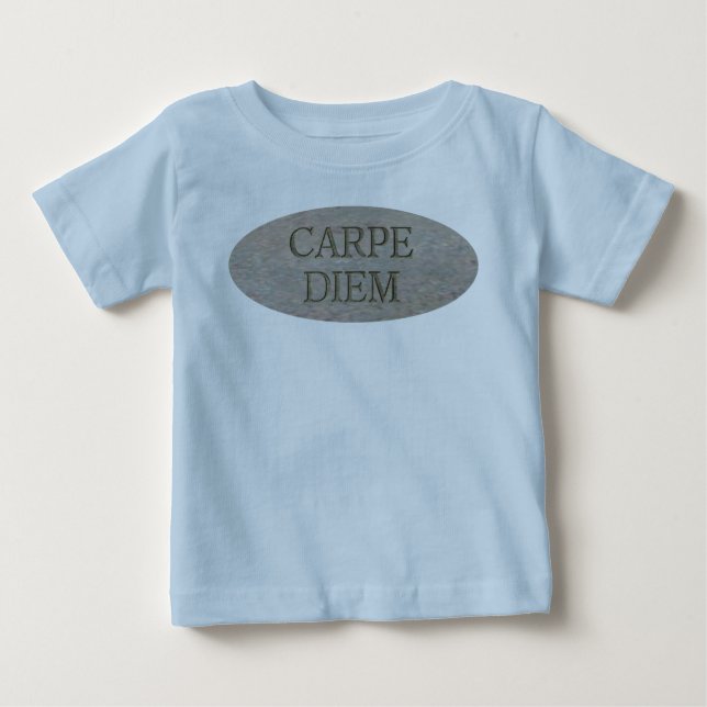Carpe Diem Stone Baby Blue T-shirt (Frente)