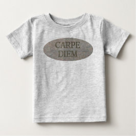 Carpe Diem Stone baby cinza T-shirt