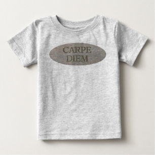 Carpe Diem Stone baby cinza T-shirt