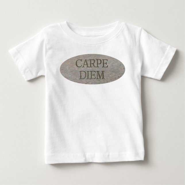 Carpe Diem Stone Baby T-shirt (Frente)