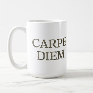 Carpe Diem Stone White caneca