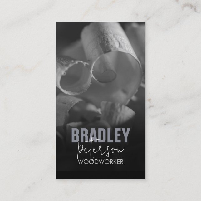 Carpinteiro de madeira Cartão de visita (Frente)