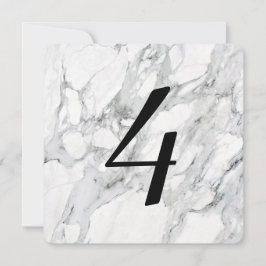 Carrara Marble Table Number Cards Faux Convites