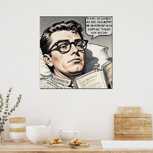 Carregado com Livros de 1950, Romance Comic Poster