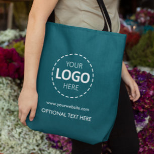 Carregamento de logotipo Marketing Tote Teal Escur