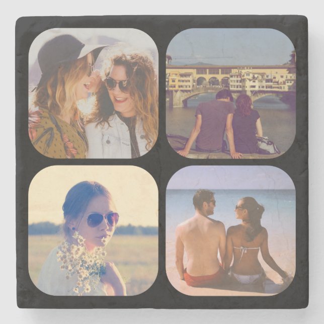 Carregue a porta copos de pedra fotográfica (Frente)