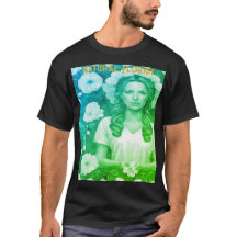 Carreira florista feminina - Camiseta negra natura