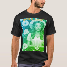 Carreira florista feminina - Camiseta negra natura