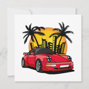 Carrera Clássico Vermelho no Pôr do Sol da Cidade