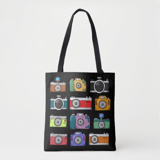 CARRINHA FOTOGRAFADA DE LADY CÂMERA TOTE BAG (Frente)