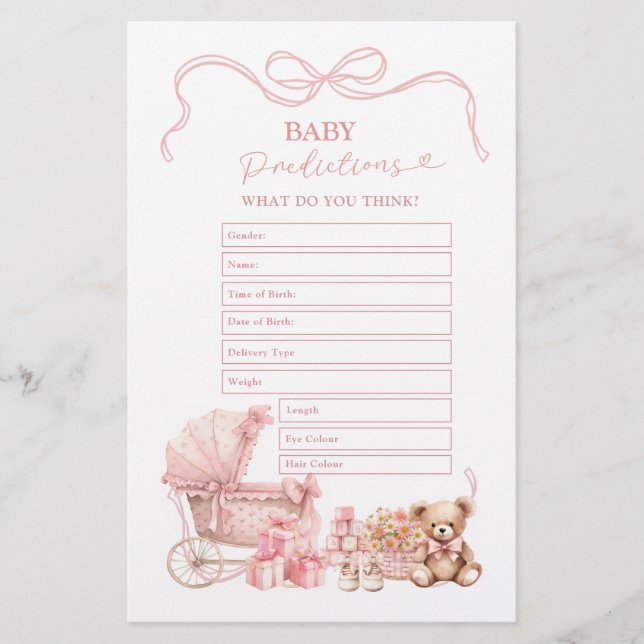 Carrinho de Bebê Pink Coquette Baby Previsões  (Frente)