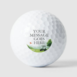 Carrinho de Golfe Clássico Mensagem Personalizada