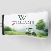 Carrinho de Golfe Clássico Nome Personalizado Mono