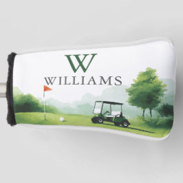 Carrinho de Golfe Clássico Nome Personalizado Mono