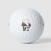 Carrinho de Golfe com Monograma para Bolas de Golf
