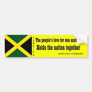 Carro A Jamaica adora um outro adesivo para o para-choqu