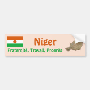 Carro Adesivo para para-choque com Bandeira do Níger + M