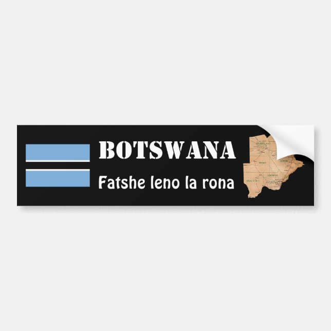 Carro Adesivo para para-choque com Bandeira e Mapa da Bo (Frente)