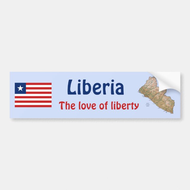 Carro Adesivo para para-choque com bandeira e mapa da Li (Frente)