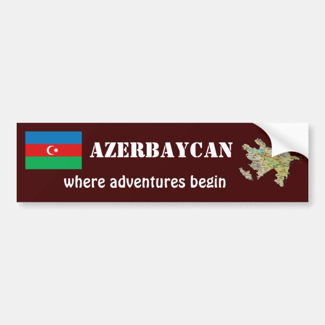 Carro Adesivo para para-choque com Bandeira e Mapa do Az (Frente)
