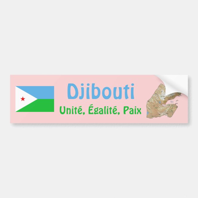 Carro Adesivo para para-choque com Bandeira e Mapa do Dj (Frente)