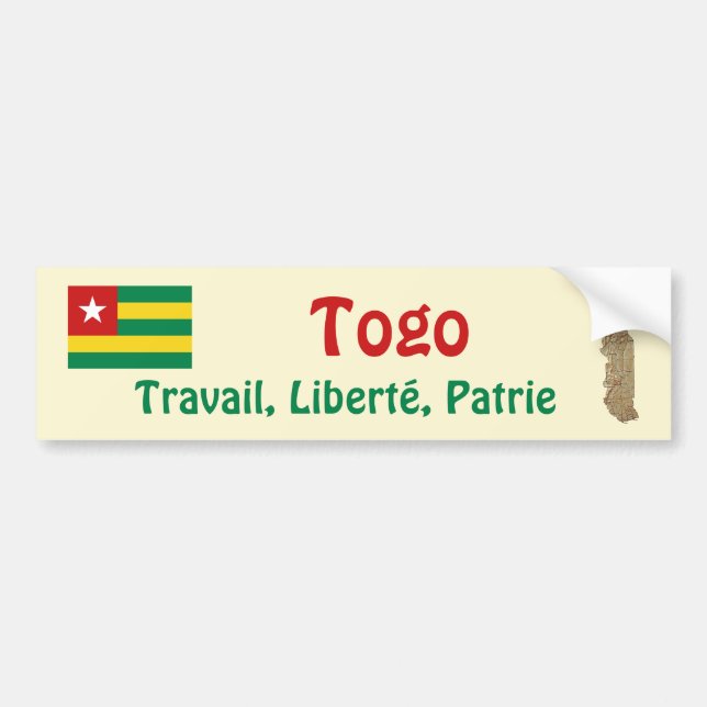 Carro Adesivo para para-choque com Bandeira e Mapa do To (Frente)