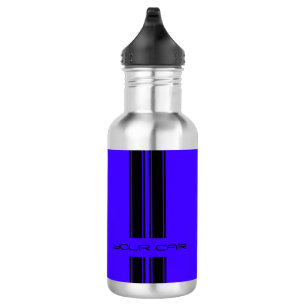 Carro azul & preto da garrafa de água -