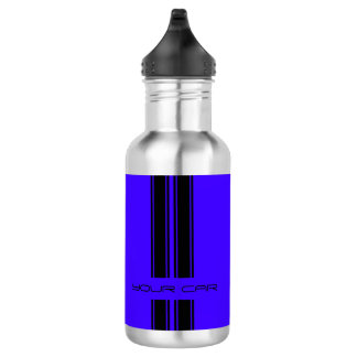 Carro azul & preto da garrafa de água -