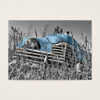 carro azul vintage