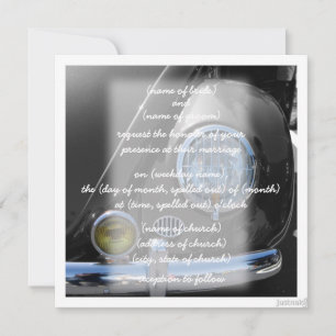 carro clássico v Convite