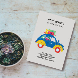 Carro Colorido na Placa de Anúncio Mover Plano