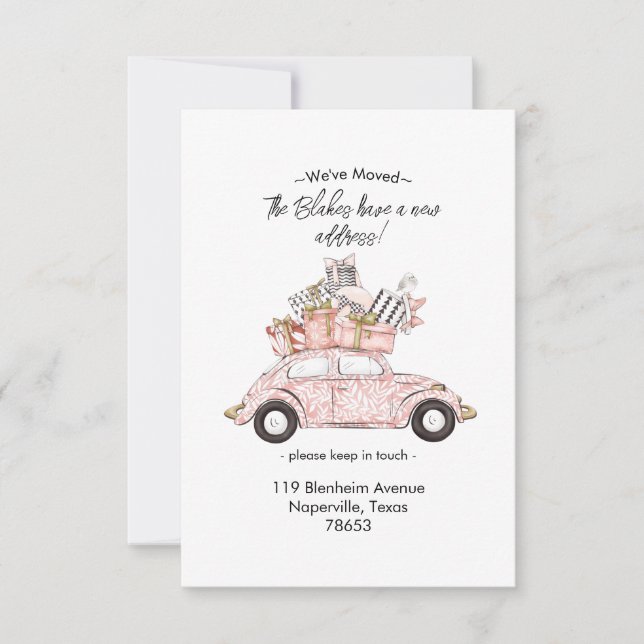 Carro com Caixas que Movemos Convite (Frente)