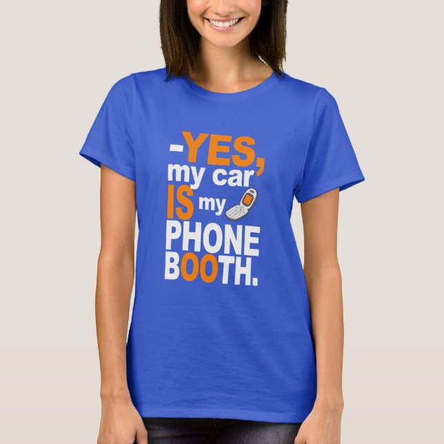 Carro como uma camisa do Phone Booth - escolha est (Frente)
