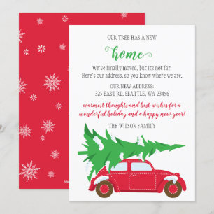 Carro de Árvore de Natal Bonito Nós movemos Cartõe