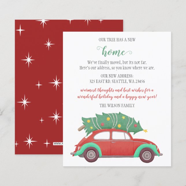 Carro de Árvore de Natal do Orçamento Movimentamos (Frente/Verso)