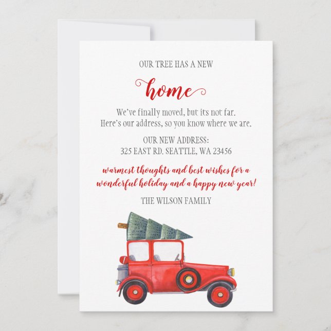 Carro de Árvore de Natal Vermelho Nós removemos Ca (Frente)