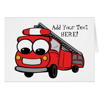 Carro de bombeiros - cartão