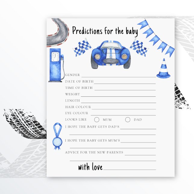 Carro de corrida - predições de bebês e conselhos (Criador carregado)