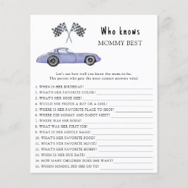 Carro de corridas de aquarela - Quem conhece melho