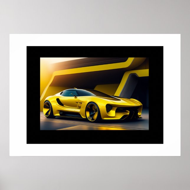 Carro de esporte poster (Frente)