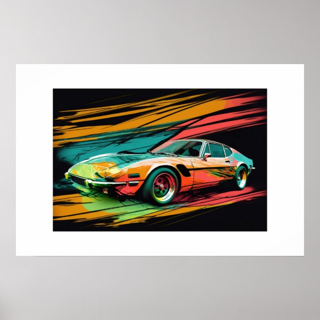 Carro de esporte poster (Frente)