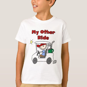Carro de golfe outro camiseta e presentes do