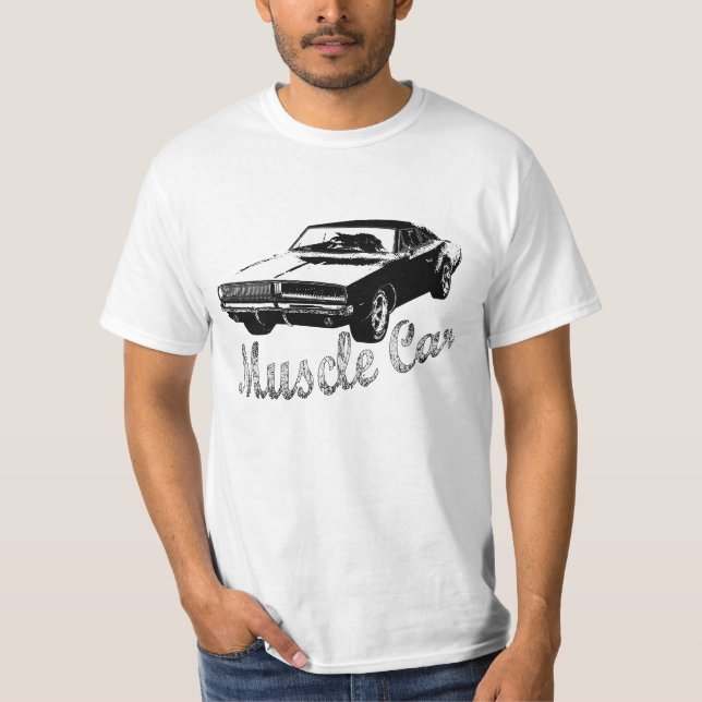 Carro do músculo - t-shirt do carregador de Dodge (Frente)