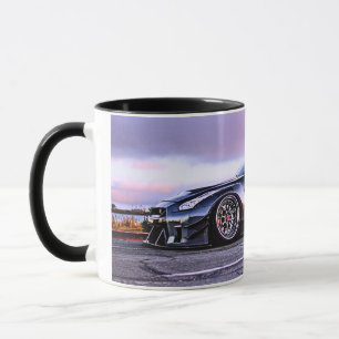 Carro esportivo de fantasia de 2 tons na caneca pr