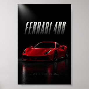Carro Esportivo Vermelho – Poster Automotivo de Su