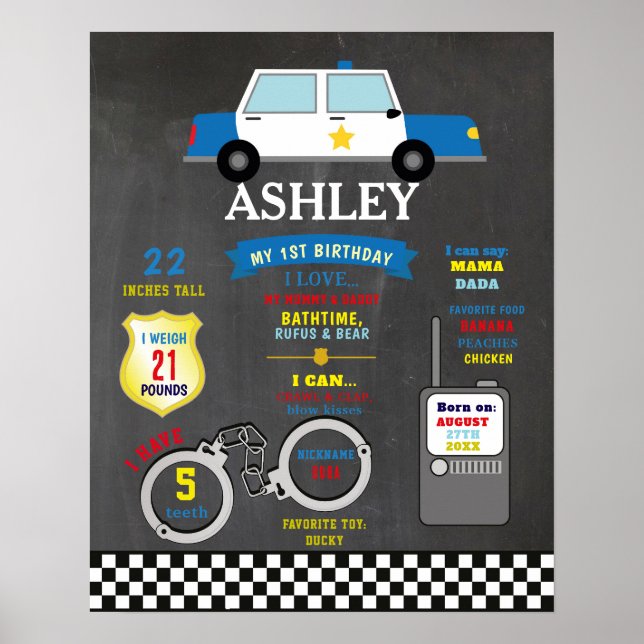 Carro-polícia de Poster 1rua Milestone (Frente)