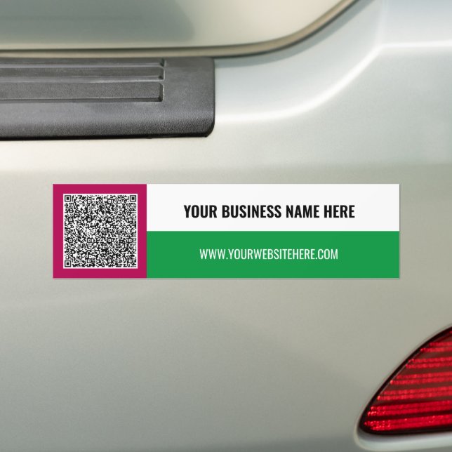 Carro QR Code Texto Personalizado Adesivo para Para-choq (No carro)