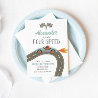 Carro Race Fez Convite Aniversário De Quatro Veloc