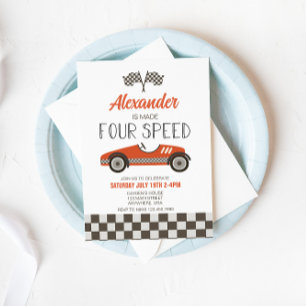 Carro Race Fez Convite Aniversário De Quatro Veloc